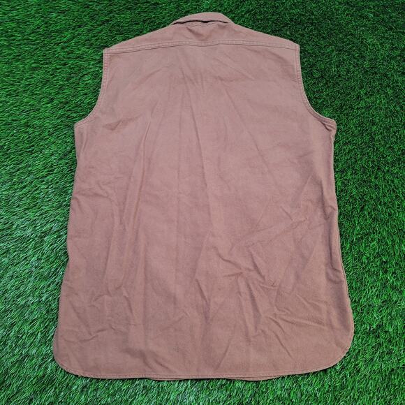 VTG 80s Woolrich USA Made Sleeveless Shirt Men's L Vest Gorpcore - Picture 3 of 9